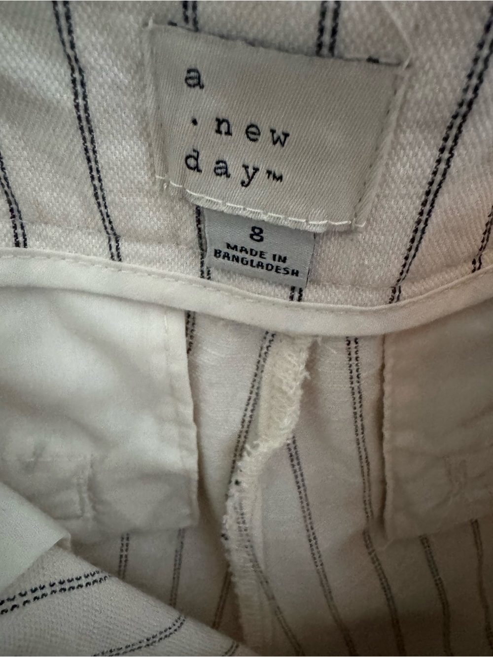 a new day Cream and Black High-Waist Striped Shorts - Picture 3 of 5